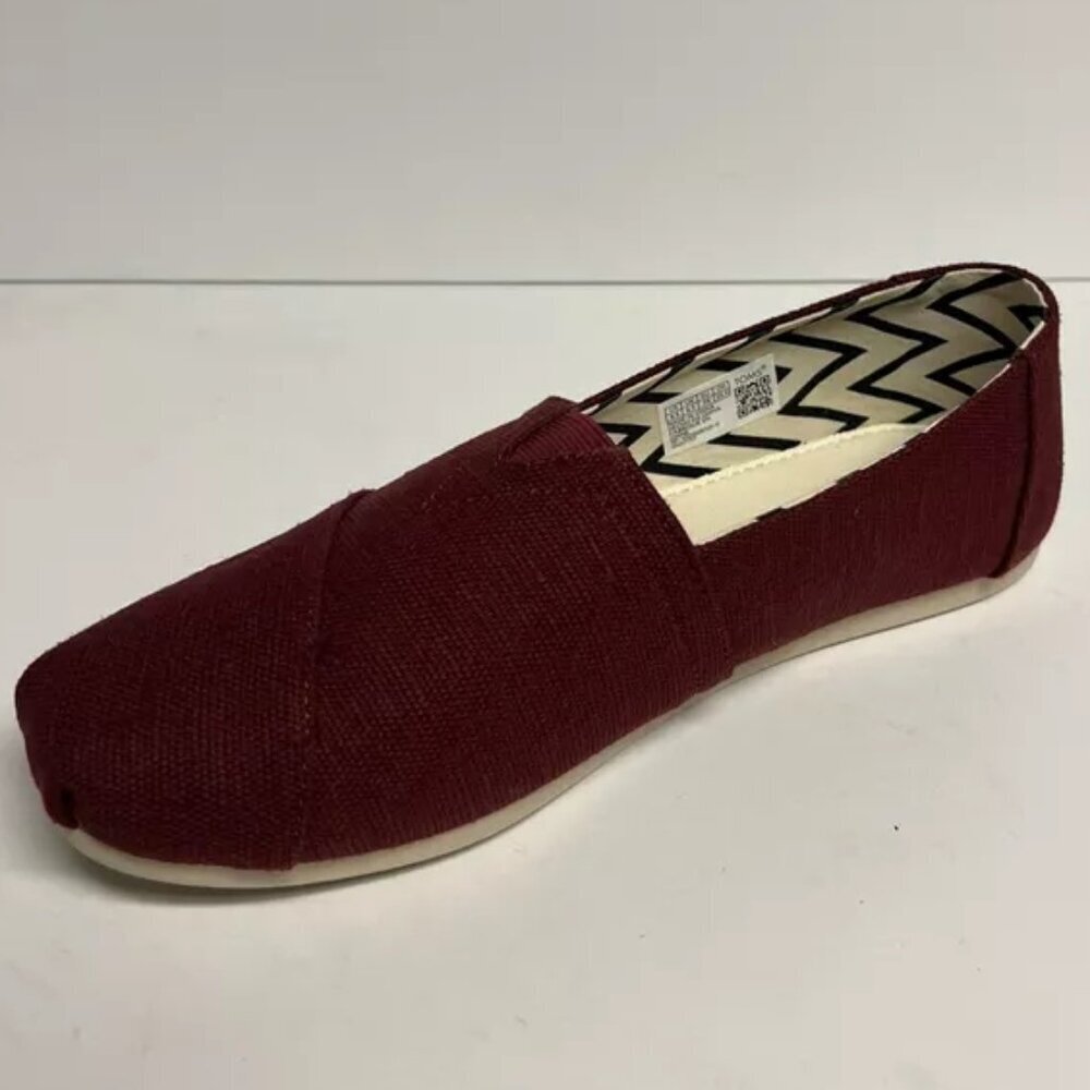 Toms Women's Alpargata Slip On Flat Cherry, Size 8.5M